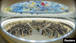 Một phiên họp của Hội đồng Nhân quyền LHQ tại Geneva ngày 12/9/2022.