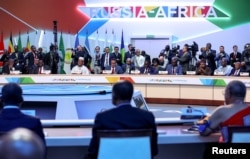 روس افریقہ سربراہ کانفرنس کے شرکاء ،فوٹو رائٹرز، بذریعہ طاس ، 28 جولائی 2023