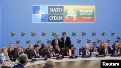 Các nhà lãnh đạo NATO họp thượng đỉnh tại Vilnius, Lithuania, ngày 11/7/2023. 