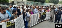 جبران ںاصر کے اغوا کے خلاف کراچی میں سول سوسائٹی نے مظاہرہ کرتے ہوئے ان کی بازیابی کا مطالبہ کیا۔ 2 جون 2023