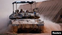 Xe tăng của Israel chuẩn bị tiến vào Gaza. [Ảnh minh họa]