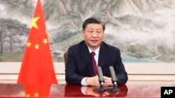 Chủ tịch Trung Quốc Tập Cận Bình phát biểu qua video tại cuộc họp Diễn đàn Châu Á Bác Ngao vào ngày 21/4/2022.