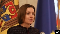 Tổng thống Moldova Maia Sandu. 