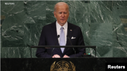 Tổng thống Hoa Kỳ Joe Biden phát biểu tại khóa họp thứ 77 của Đại hội đồng LHQ.
