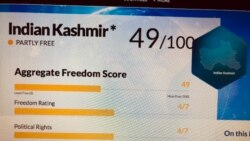 فریڈم ہاوس رپورٹ 2019 کے مطابق بھارتی زیر انتظام کشمیر میں جمہوری آزادیوں کی درجہ بندی