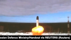 Phi đạn đạn đạo xuyên lục địa Sarmat được Nga phóng thử đầu tiên ngày 20/4/2022.