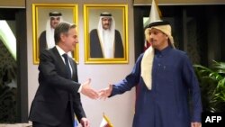Ngoại trưởng Hoa Kỳ Antony Blinken gặp Thủ tướng kiêm Bộ trưởng Ngoại giao Qatar Sheikh Mohammed bin Abdulrahman Al Thani tại Doha ngày 6/2/2024, sau khi Hamas đưa ra phản hồi đối với một thỏa thuận ngừng bắn được đề nghị.