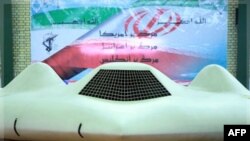 Hình ảnh chiếc máy bay không người lái do Vệ binh Cách mạng Iran công bố.