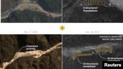 Hình ảnh vệ tinh cho thấy các cấu trúc được xây dựng ở 6 địa điểm dọc theo biên giới tranh chấp giữa Trung Quốc và Bhutan.