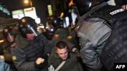 Các giới chức an ninh cho hay khoảng 550 người đã bị bắt tại Moscow trong các cuộc biểu tình.