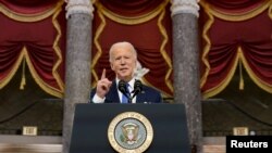 6 Ocak 2022 - ABD Başkanı Joe Biden, Kongre binası saldırısının birinci yıldönümünde Kongre'de konuşma yaptı