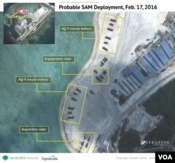 Hình ảnh vệ tinh cho thấy Trung Quốc triển khai các hỏa tiễn địa đối không trên đảo Phú Lâm.