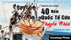 Poster cho sự kiện 40 năm Quốc tế Cứu Thuyền nhân