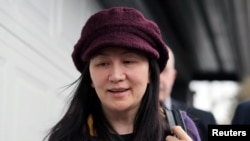 Bà Mạnh Vãn Châu, giám đốc tài chính công ty Huawei trở về nhà sau khi ra tòa tại Vancouver, British Columbia, Canada, ngày 6/3/2019.