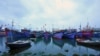 Các tàu đánh cá của Việt Nam đang neo đậu ở âu thuyền Thọ Quang, thành phố Đà Nẵng