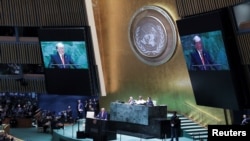 صدر ٹرمپ اقوام متحدہ کی جنرل اسمبلی سے خطاب کر رہے ہیں