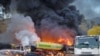 نیٹو قافلے پر حملے میں اٹھارہ ٹرک نذر آتش