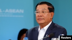 Thủ tướng Campuchia Hun Sen trong một cuộc họp của ASEAN hồi tháng 2, 2016.