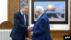 امریکی وزیر خارجہ انٹنی بلنکن کی رملہ میں فلسطینی اتھارٹی کے صدر محمود عباس سے ملاقات۔ 10 جنوری 2024