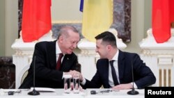 فروری 2020 میں یوکرین اور ترکی کے درمیان تجارتی تعلقات میں اضافے کے کئی معاہدے ہوئے۔ فائل فوٹو۔