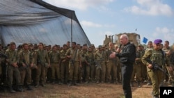 غزہ کی سرحد کے نزدیک اسرائیلی فوجیوں کا اجتماع