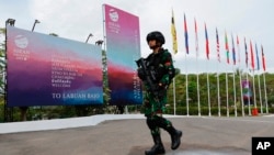 Nhân viên an ninh tại Thượng đỉnh ASEAN 2023 do Indonesia tổ chức.