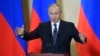 TT Nga Vladimir Putin đọc diễn văn tại Sevastopol, trong vùng Nga chiếm đóng ở Crimea, ngày 18/3/ 2020. (AFP)