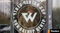 TƯ LIỆU: Trung tâm PMC Wagner thuộc tập đoàn quân sự do Yevgeny Prigozhin sáng lập tại Saint Petersburg, Nga, ngày 4 tháng 11 năm 2022